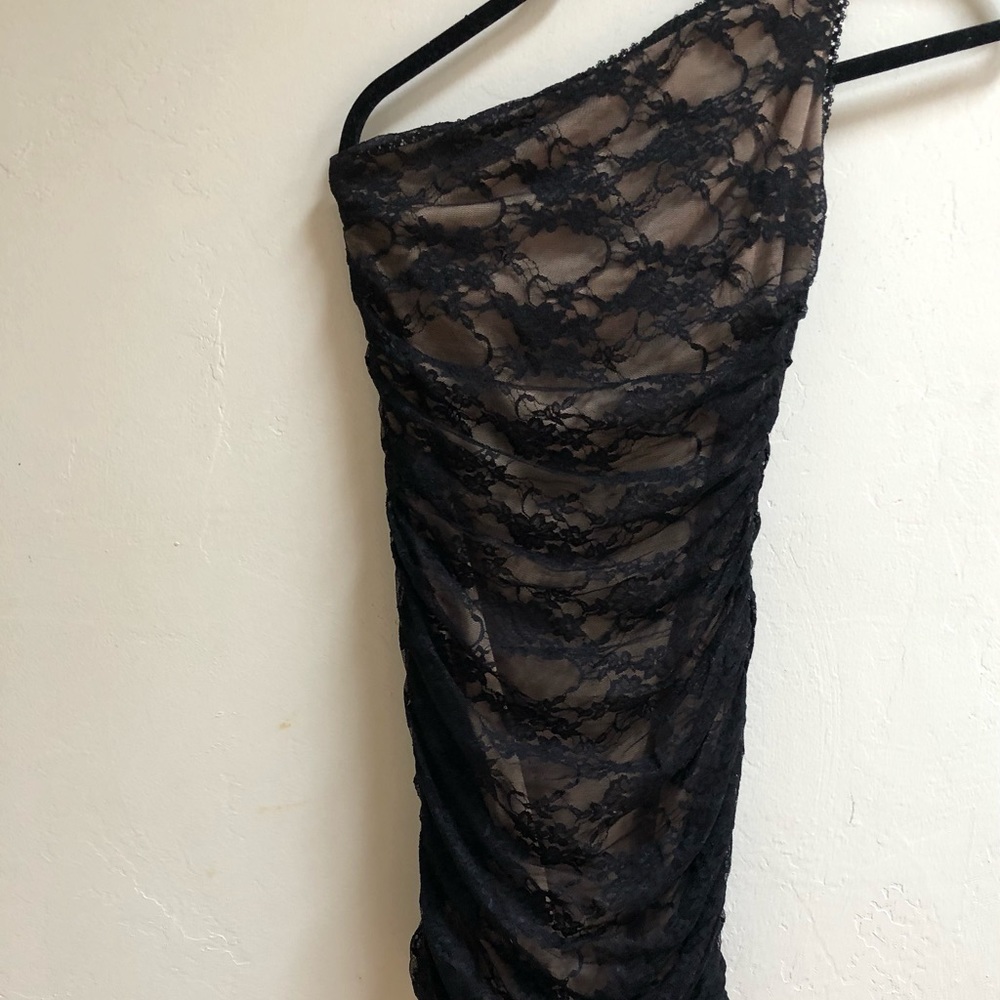 Lace Strappy Black Dress size small